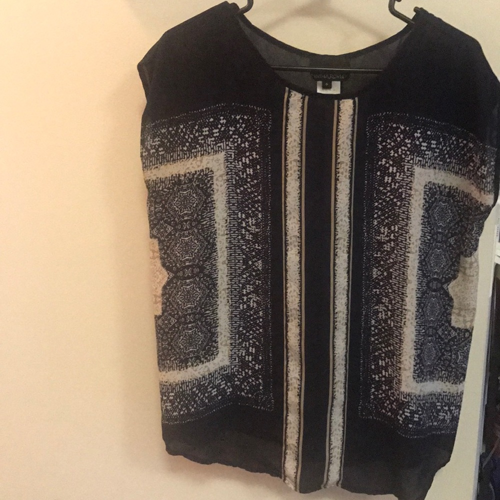 Classic blouse navy & cream